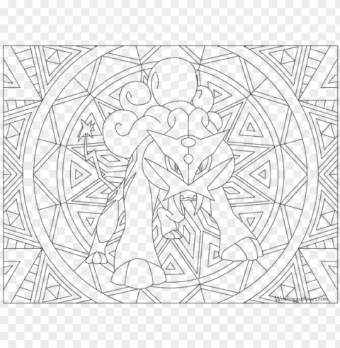 adult pokemon coloring page raikou - printable pokemon colouring pages Clear Background PNG Isolated Element Detail