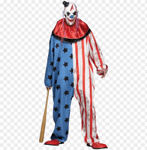 adult stars and stripes clown costume jokers masquerade - killer clown costume PNG images with alpha transparency bulk