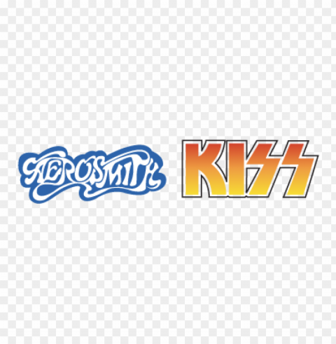 aerosmith with kiss vector logo free Transparent PNG images for printing