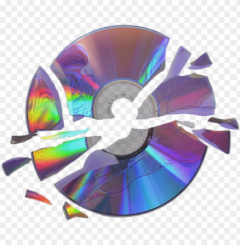 aesthetic clipart sticker - broken cd Transparent graphics PNG transparent with Clear Background ID 5594b1cf