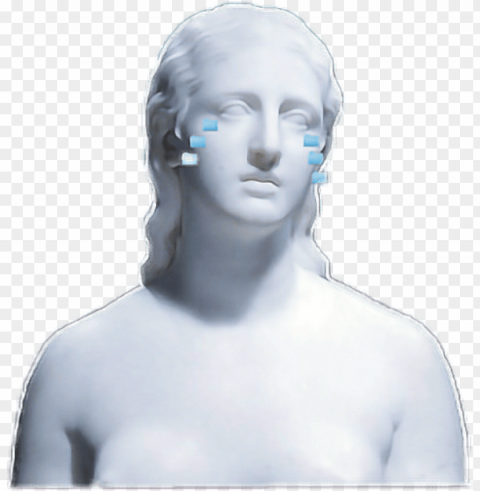 aesthetic crystatue statue white vaporwave - vaporwave aesthetic statue Transparent PNG Isolated Item PNG transparent with Clear Background ID dfda0766