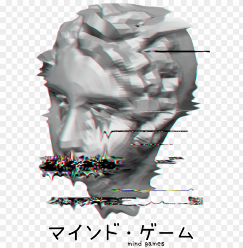 aesthetic tumblr vaporwave glitch melting statue weird - glitch stickers ClearCut Background PNG Isolated Subject