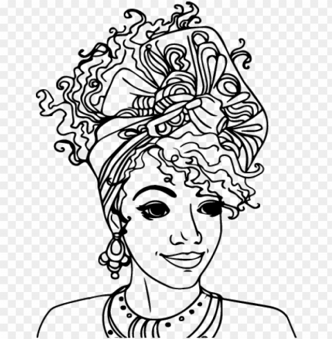 african american woman coloring pages - coloring pages for black women's history month Isolated Object in Transparent PNG Format