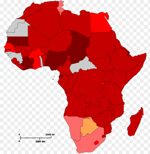 african union member states by corruption index - africa map silhouette PNG no background free