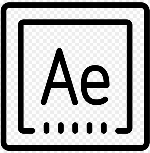 after effects icon stock - photoshop icon black and white Isolated Object on Transparent PNG