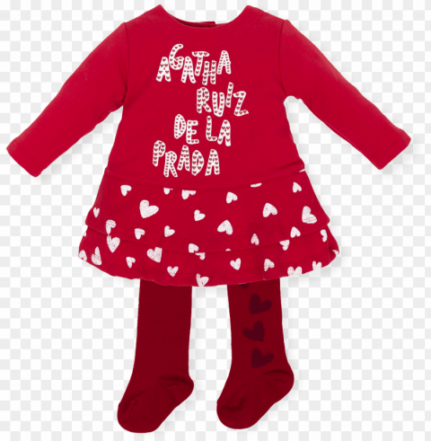 agatha ruiz de la prada 6225w18 r00 red dress and tights - girl PNG transparent photos library