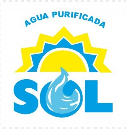 agua sol logo vector Transparent Background Isolated PNG Item