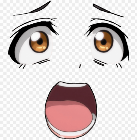 ahegao face - anime eyes and mouth PNG for overlays
