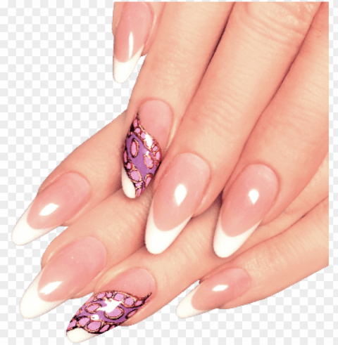 ail treatments vector library stock - long acrylic nails Transparent PNG Artwork with Isolated Subject