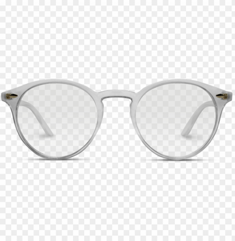 ainsley transparent round clear frame glasses - glasses PNG Image with Isolated Transparency