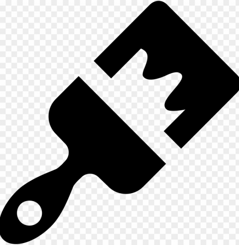aint brush icon picture black and white stock - paint brush ico Free transparent PNG
