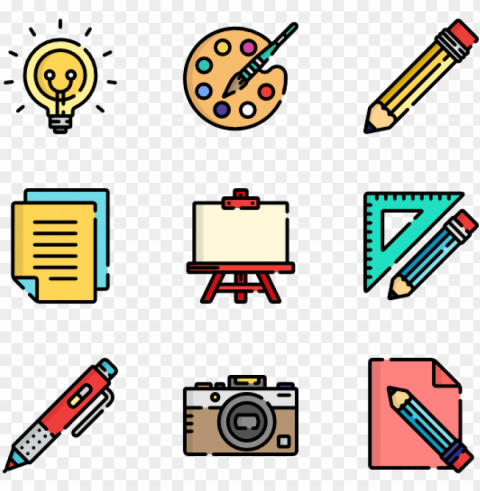 ainting tools - art tools vector PNG pictures without background