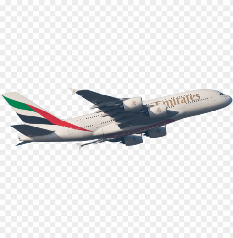air bus - fly emirates plane Clear Background PNG Isolated Design Element
