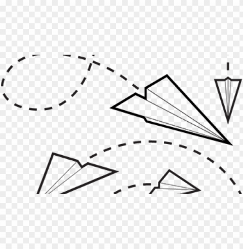air cliché - flying paper plane clipart Isolated Artwork on Clear Background PNG