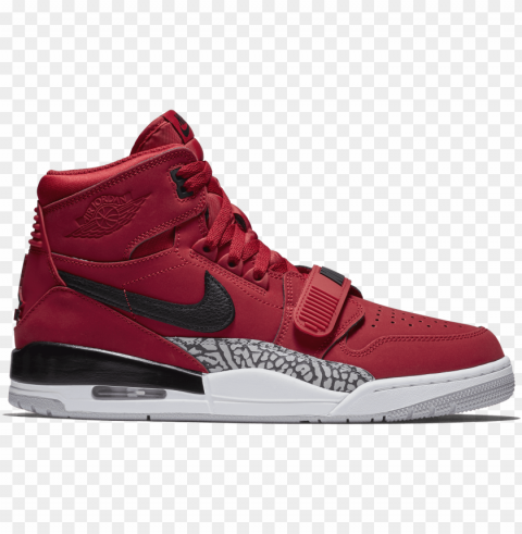 air jordan legacy - red jordans with stra PNG images with clear cutout
