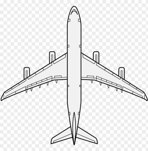 airbus a airplane transprent free download - plan view of aircraft PNG photo without watermark