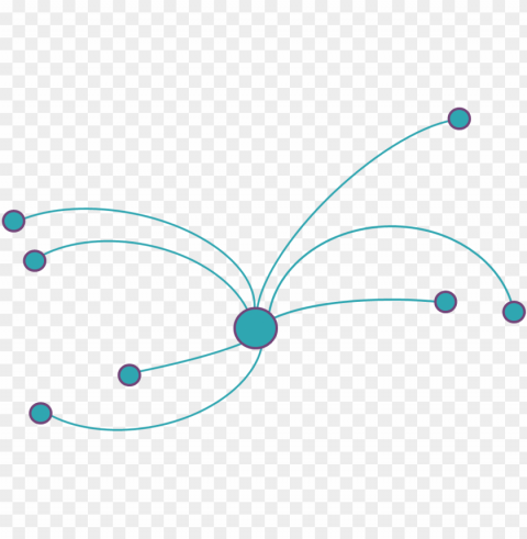 airlines publish route maps with curved lines connecting - circle PNG with no cost