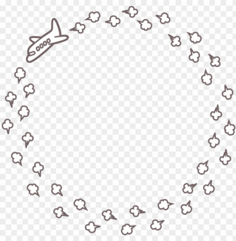 airplane - airplane circle frame desi PNG transparent designs