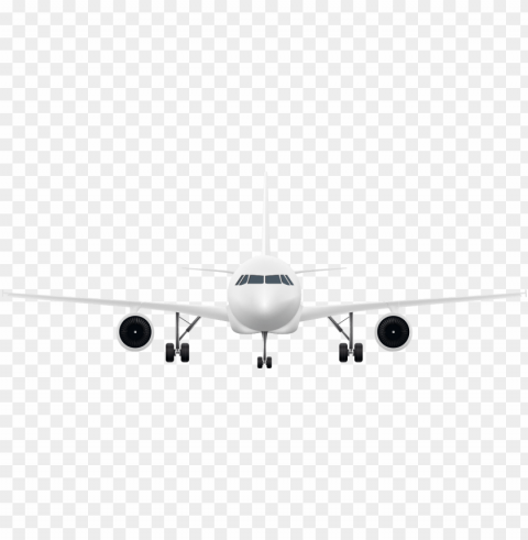 airplane front view Transparent PNG Isolation of Item