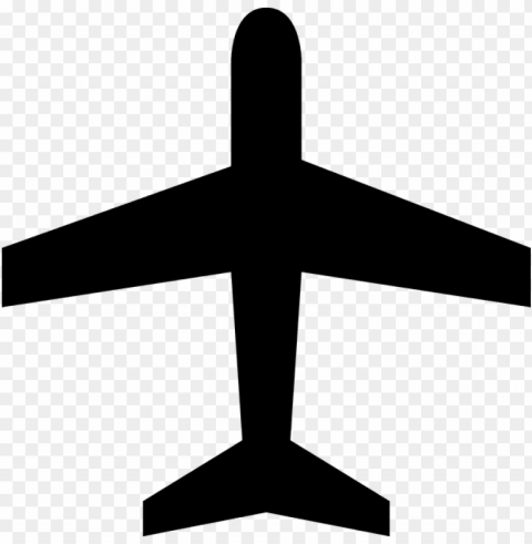 airport icon - plane cartoon top view Isolated Element with Clear Background PNG
