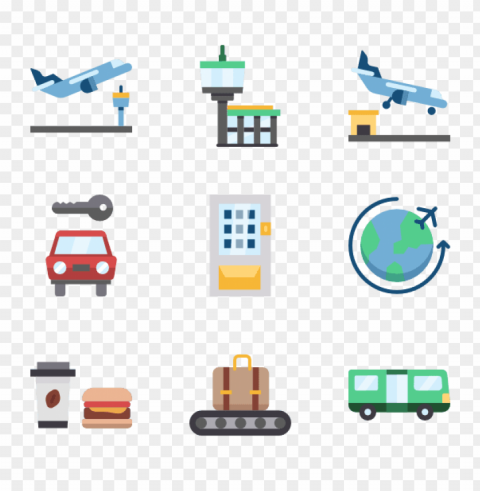 airport Transparent Background PNG Isolated Element