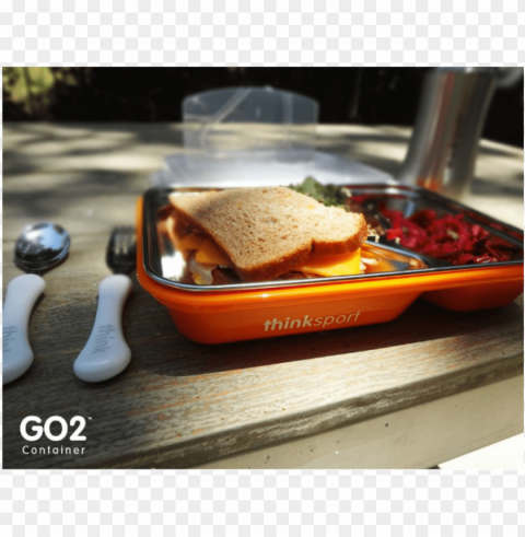 airtight lunch container with forkspoon go2 - thinksport go2 travel lunch container PNG images for banners