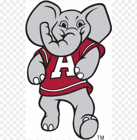 alabama crimson tide iron ons - university of alabama mascot Transparent Background Isolated PNG Illustration