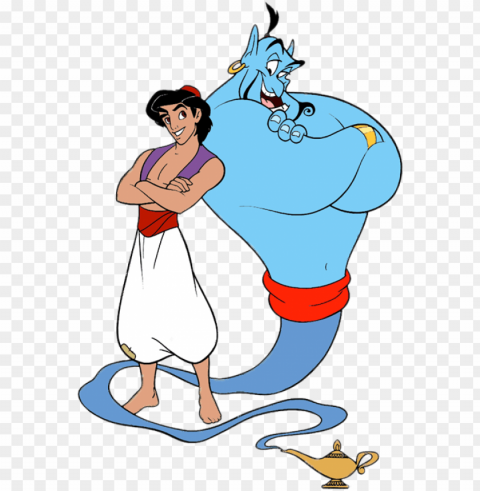 aladdin and genie - aladdin y el genio Isolated Character on Transparent PNG PNG transparent with Clear Background ID 952b6155