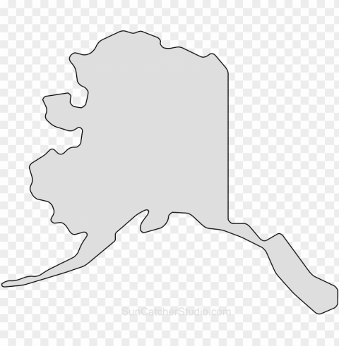 alaska map outline shape state stencil clip art - alaska outline PNG Graphic with Transparency Isolation