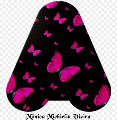 alfabeto borboleta rosa e fundo preto - borboleta rosa com fundo preto HighQuality Transparent PNG Isolated Artwork