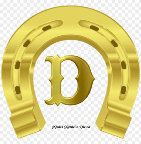alfabeto ferradura de cavalo dourado em - dourada ferradura Transparent PNG Isolated Artwork