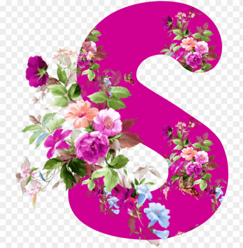 alfabeto pink flores - flower design flower alphabet PNG transparent pictures for projects