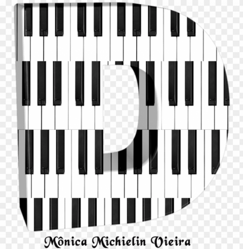 alfabeto teclas do piano em 3d - alfabeto em forma de teclado musical PNG Isolated Object with Clarity