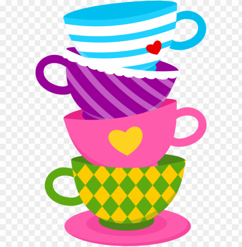 alice in wonderland tea cups - alice in wonderland tea cups clipart Isolated Element on HighQuality PNG