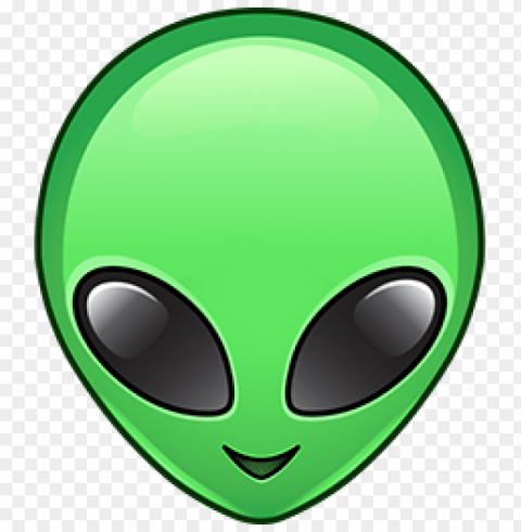 alien icon green ClearCut Background Isolated PNG Graphic Element