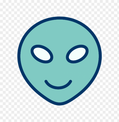 alien icon blue High-quality transparent PNG images