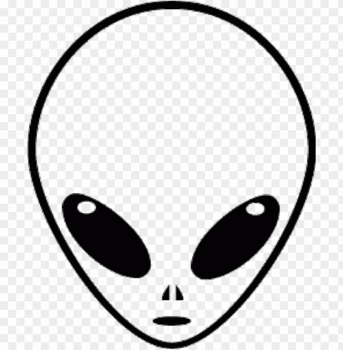 alien head image - alien tattoo Clean Background Isolated PNG Character