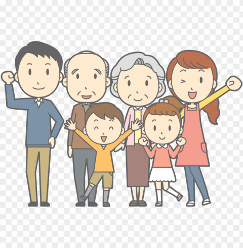 all photo clipart - big family cartoon Free PNG images with alpha channel