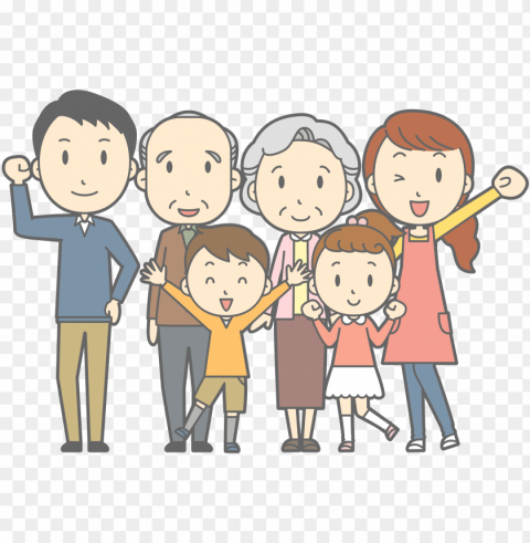 all photo clipart - big family cartoon Free PNG images with alpha channel PNG transparent with Clear Background ID 13f7502b