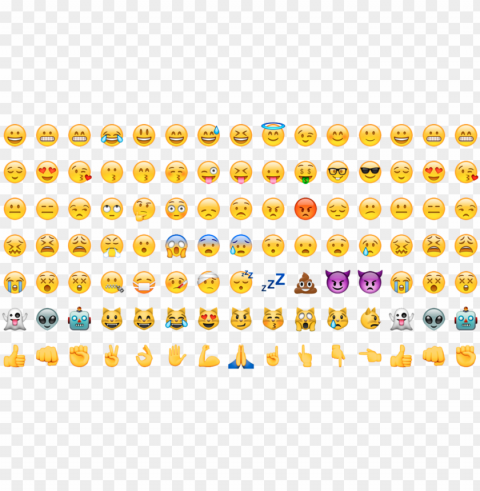 all the emojis PNG images with transparent canvas assortment