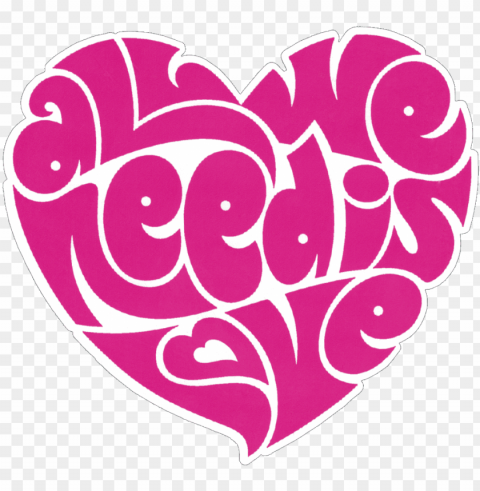 all we need is love beatles lennon heart - all we need is love heart Clear Background Isolation in PNG Format