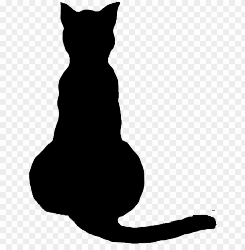 allery for sitting cat silhouette - black cat silhouette sitti Isolated Illustration in HighQuality Transparent PNG
