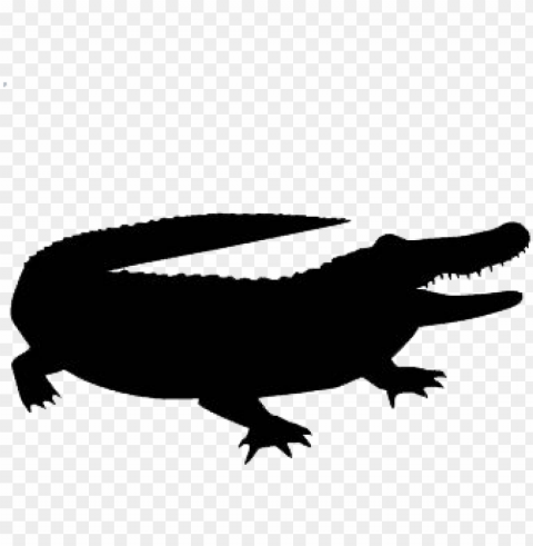 alligator vector silhouette - alligator silhouette Isolated PNG on Transparent Background