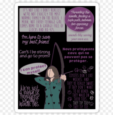 allison argent quotes wo gun stickers by tinkerz PNG Isolated Design Element with Clarity