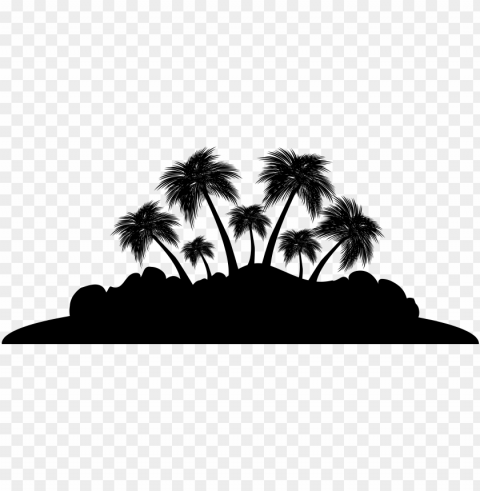 island silhouette clipart PNG files with transparent backdrop