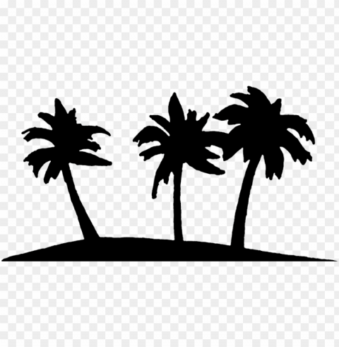 alm tree art tropical palm trees clip clipart - palm tree island clip art black and white PNG for presentations