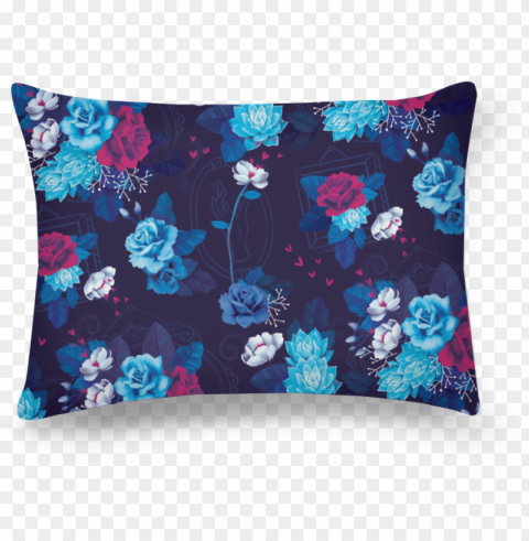 almofada retangular floral de flávia fernandes de oliveirana - cushio PNG Graphic Isolated with Transparency