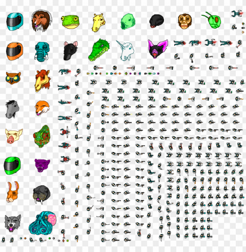 Almost Finished Beta Jacketbeta Mobster Mod - Hotline Miami Jacket Sprite Sheet Isolated Element On HighQuality Transparent PNG