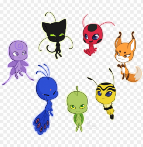 almost rainbow colours plagg ruined it - miraculous ladybug kwami plagg PNG images free download transparent background