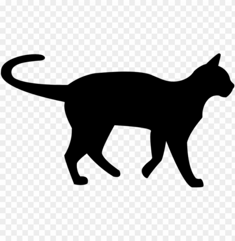 alpha-cat - black cat silhouette transparent PNG images for editing